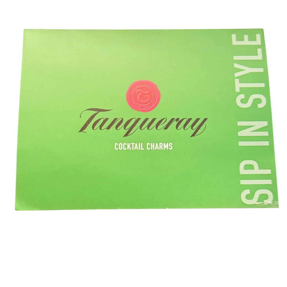 12 Tanqueray‎ Cocktail Charms Set Sip In Style Wine Glass Charms Drink Markers